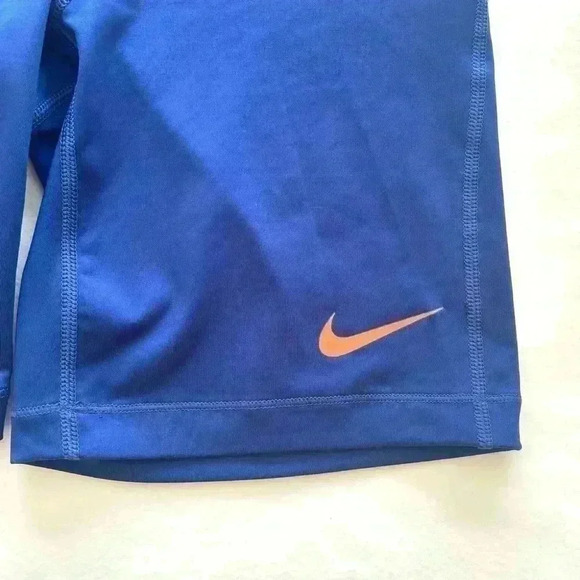 NIKE Pro DriFit Blue/Orange Highrise Compression Athletic Shorts Size M - Picture 4 of 12